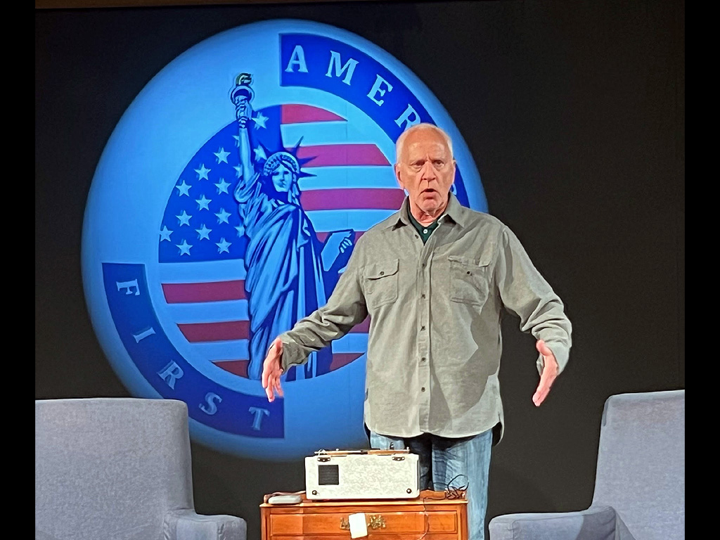 John Rubinstein as Eisenhower in "Eisenhower: This Piece of Ground"